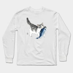 Cat and fish Long Sleeve T-Shirt